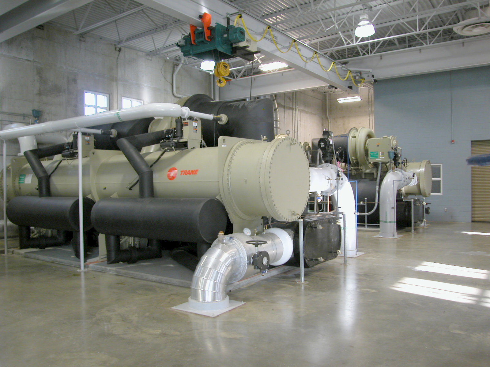 Two of the Division's eight massive chillers that keep the UNM Campus cool.